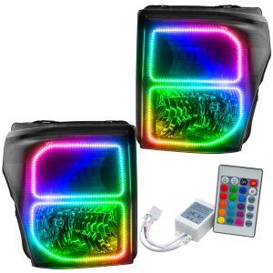 Ford F250 Headlight Assembly - ORACLE Lighting - ColorSHIFT with Simple Controller - Black - `11-`16